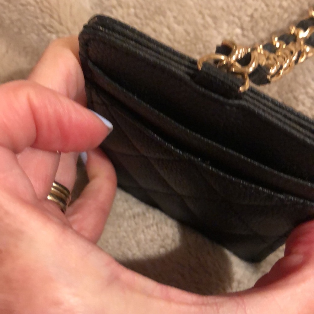 Black Quilted Card Holder - Picture 7 of 8